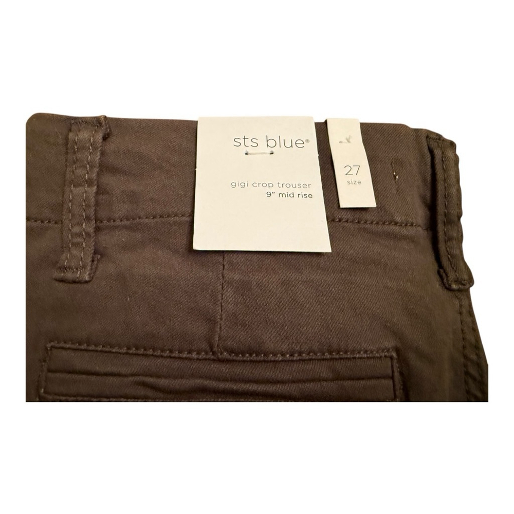 STS Blue Gigi Mid Rise Crop Trousers Dark Olive NWT Size 27 - Picture 9 of 16